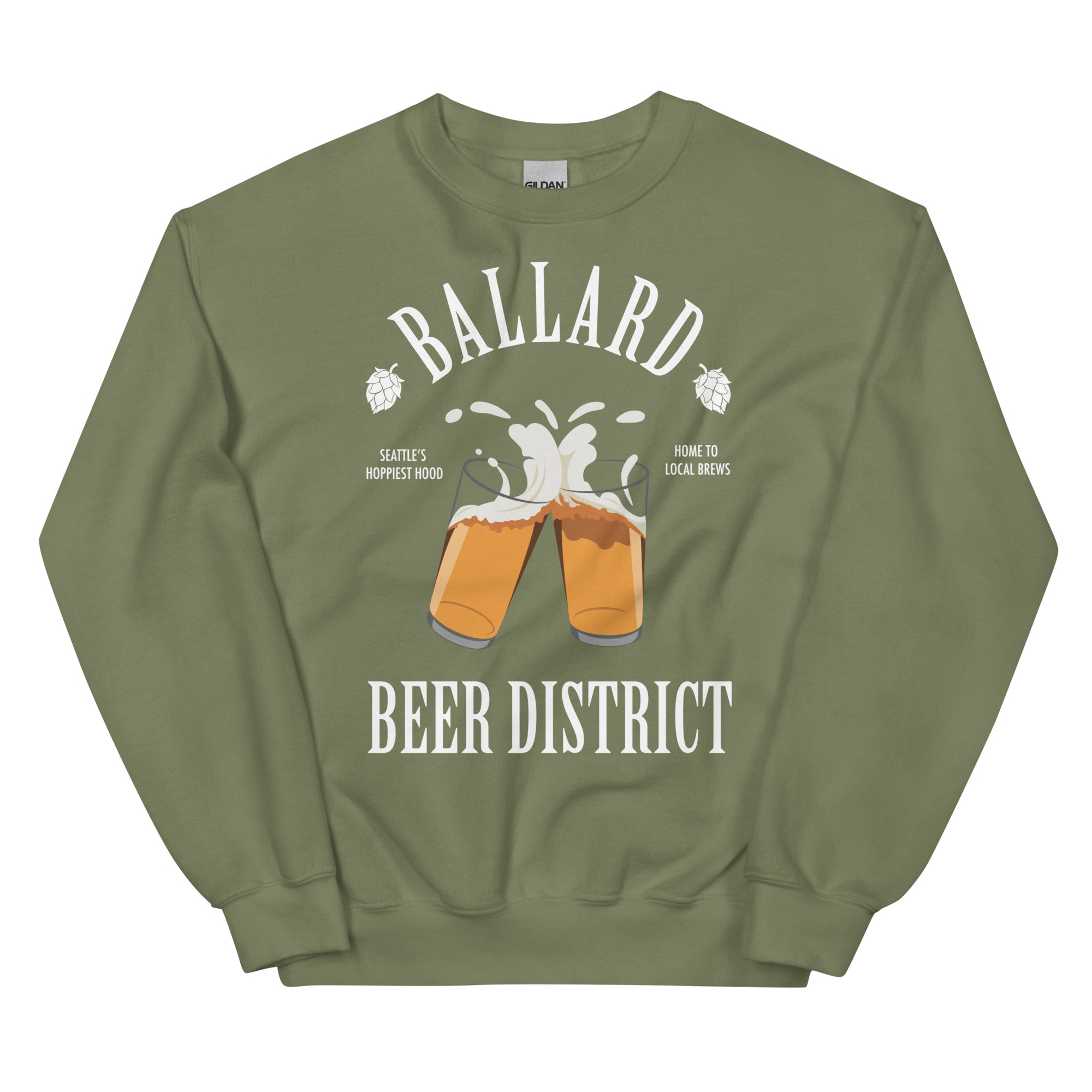 Beer District Crew Neck Sweatshirt - Ballard | Seattle, WA
