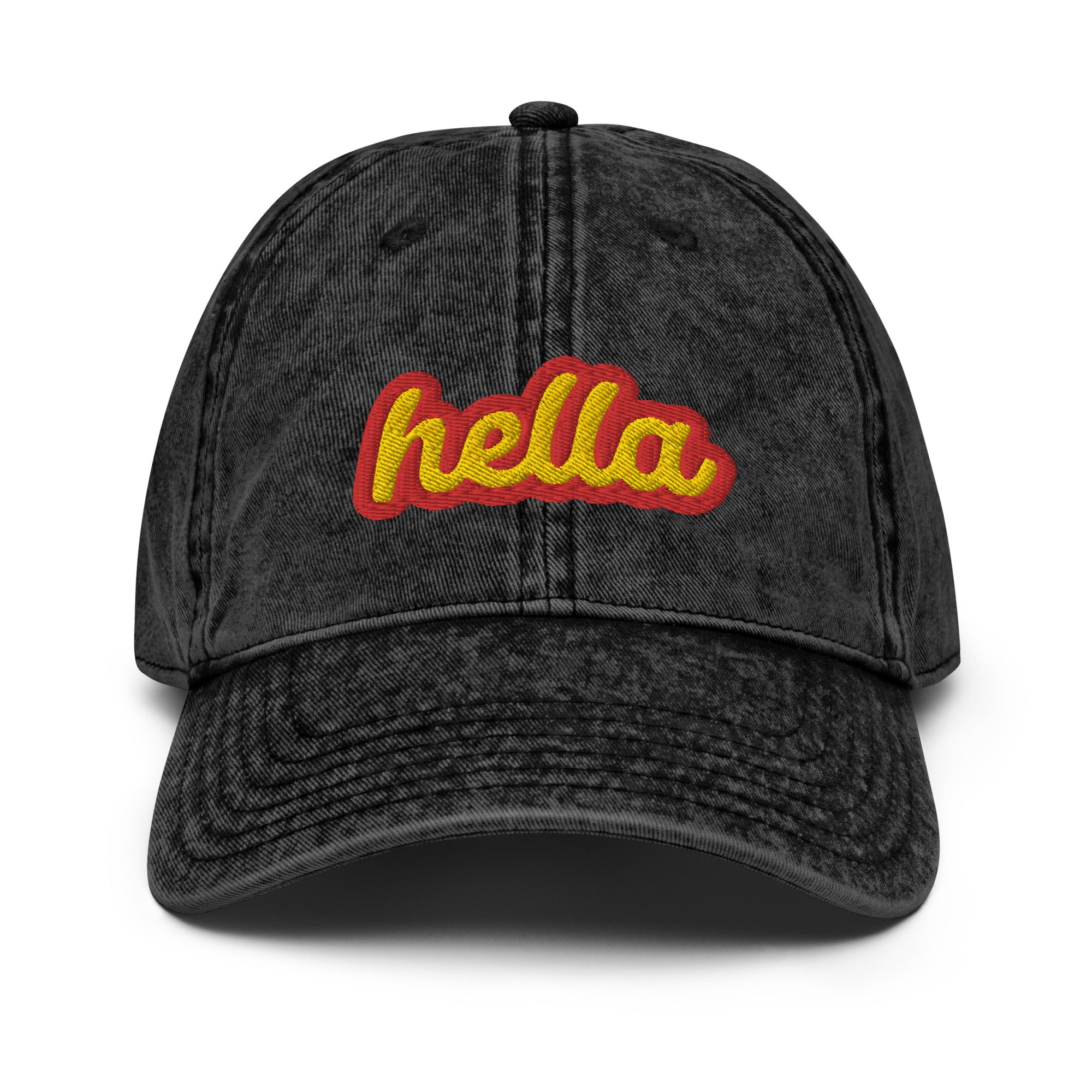 "Hella" Vintage Twill Dad Hat - San Francisco Slang